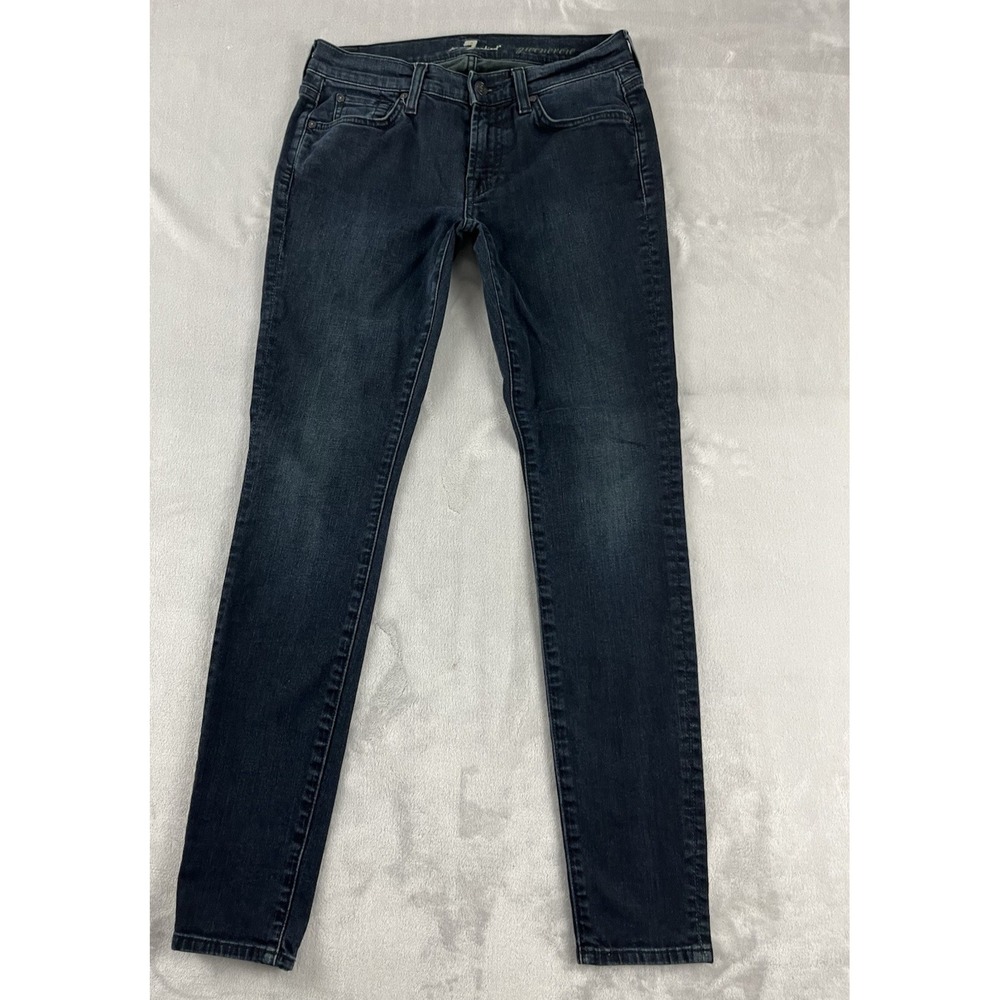 7 For All Mankind Jeans Women 27 Dark Wash Gwenevere Skinny Ankle Preppy